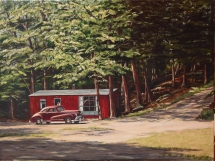 MD 11, Drawn -1948 Oldsmobile Coupe, Acrylic, 18 x 24 inches - $589 (2) MD 11, Drawn -1948 Oldsmobile Coupe, Acrylic, 18 x 24 inches