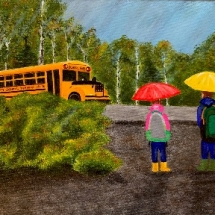 CM 09, Catching the Bus, 9 x 12 inches, $135 CM 09, Catching the Bus, 9 x 12 inches, $135